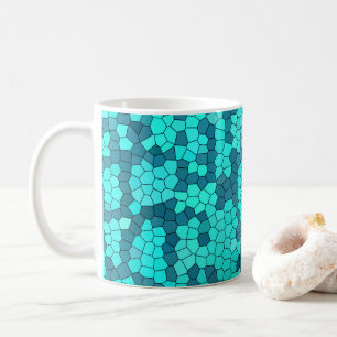 Turquoise Teal Blue Pattern Coffee Mug