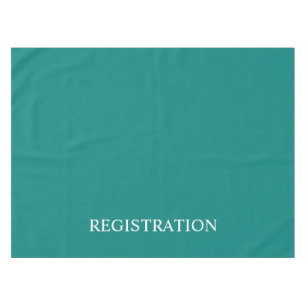 Turquoise Teal Registration Desk Tablecloth