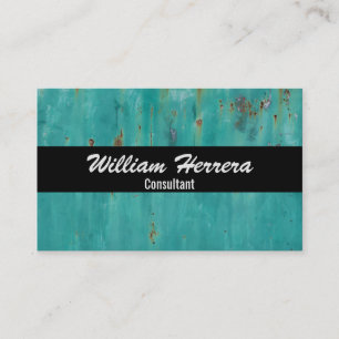 Turquoise Template Elegant Bold Layout 100 Boxed Business Card