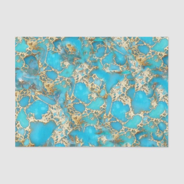 turquoise texture tissue paper (Front)