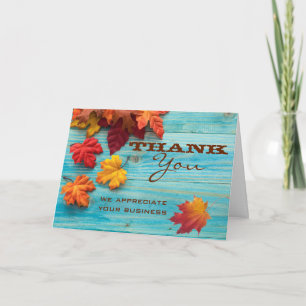 Turquoise Thank You Greeting Card