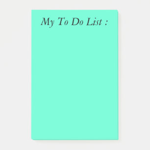 Turquoise To Do List Post-it Notes
