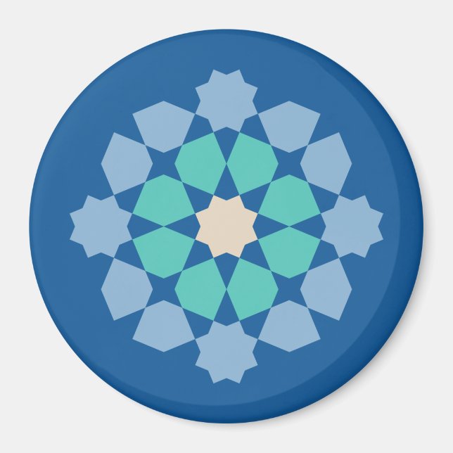 Turquoise Tranquillity Medalion Magnet (Front)