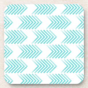 Turquoise Tribal Arrow Pattern Coaster