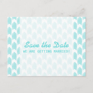 Turquoise Tribal Arrows Save the Date Postcard