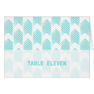 Turquoise Tribal Arrows Table Number Card