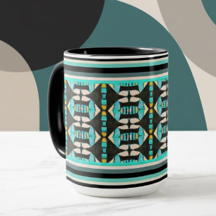 Turquoise Tribal Tapestry Mug