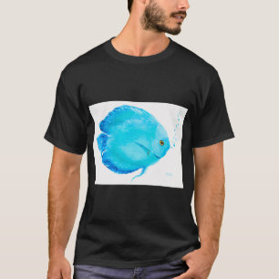 Turquoise Tropical Discus Fish T-Shirt