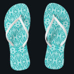 Turquoise-Tropical-Wedding-Reception Thongs<br><div class="desc">Toddler-Teens-Adult's-Unisex Style Choice's-ENJOY! NEW 2018 Fabric's !  Enjoy !
 :  Product in FLIP-FLOP'S</div>