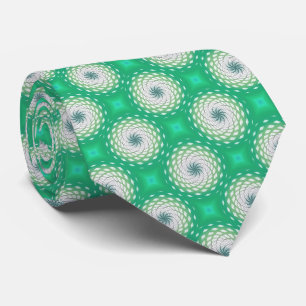 Turquoise Twirl Pattern Dot Tie