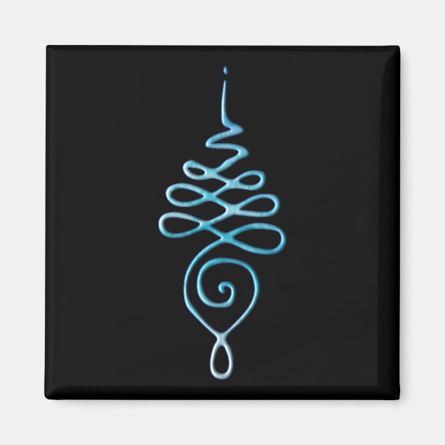 Turquoise Unalome Magnet (Front)