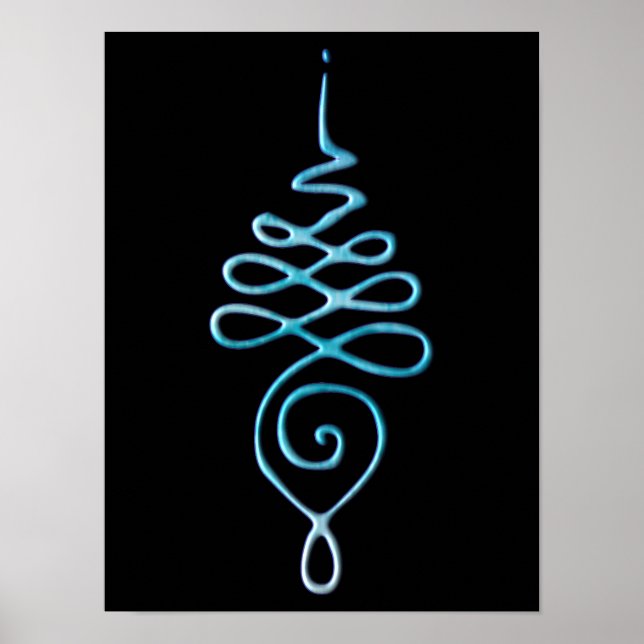 Turquoise Unalome Poster (Front)