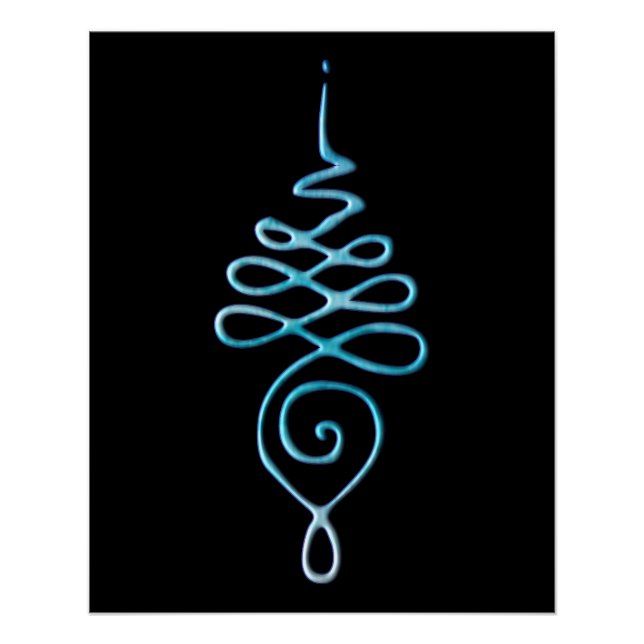 Turquoise Unalome Poster (Front)