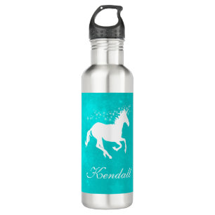 Turquoise Unicorn Personalised 710 Ml Water Bottle