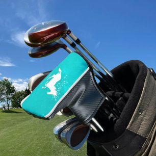 Turquoise Unicorn Personalised Golf Head Cover