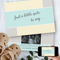 Turquoise Vanilla Custom Sonogram Photo Pregnancy