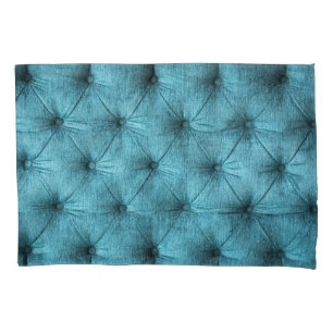 Turquoise Velvet Sofa Close Up Pillowcase