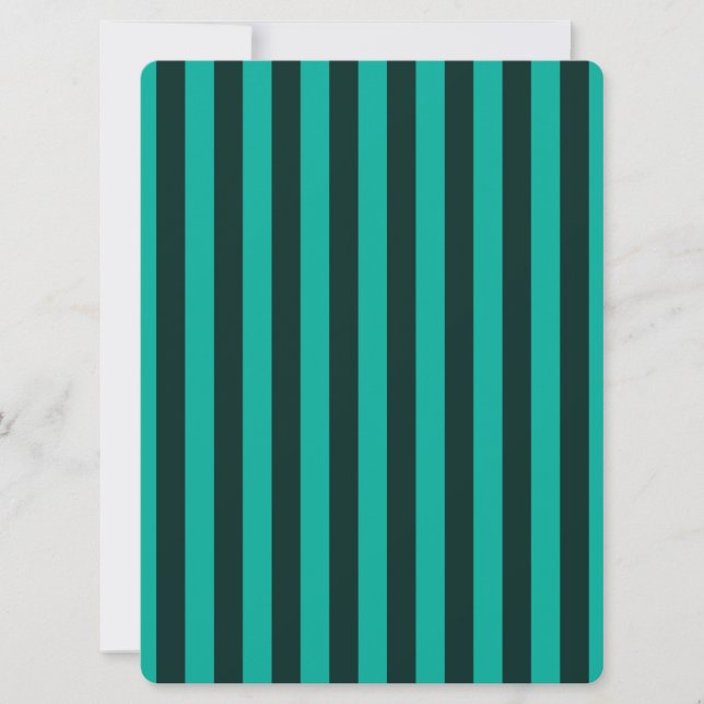 Turquoise Vertical Stripes Customise This! (Front)