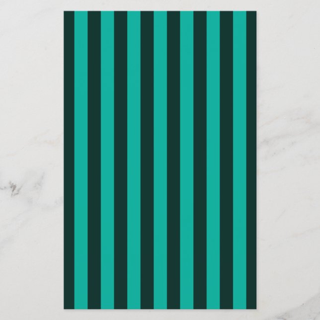 Turquoise Vertical Stripes Customise This! Flyer (Front)