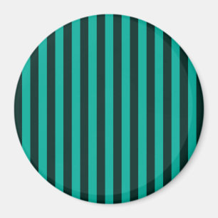 Turquoise Vertical Stripes Decor Magnet