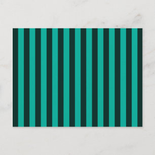 Turquoise Vertical Stripes Style Decor Postcard