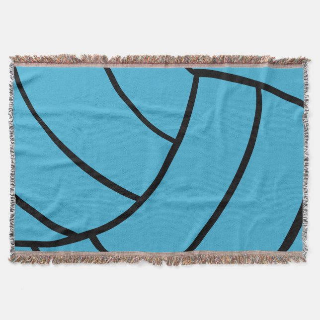 Turquoise Volleyball Throw Blanket (Front)
