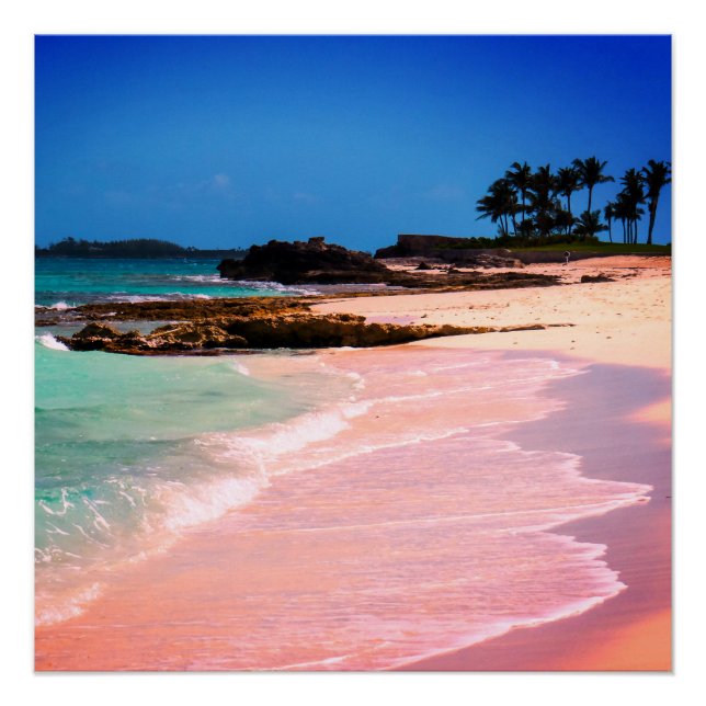 Turquoise Water Beach Poster (Front)