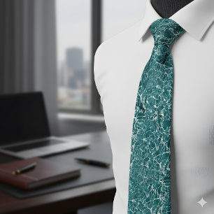 Turquoise Water Caustics Tie