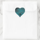 Turquoise Water Drop Heart Sticker (Bag)
