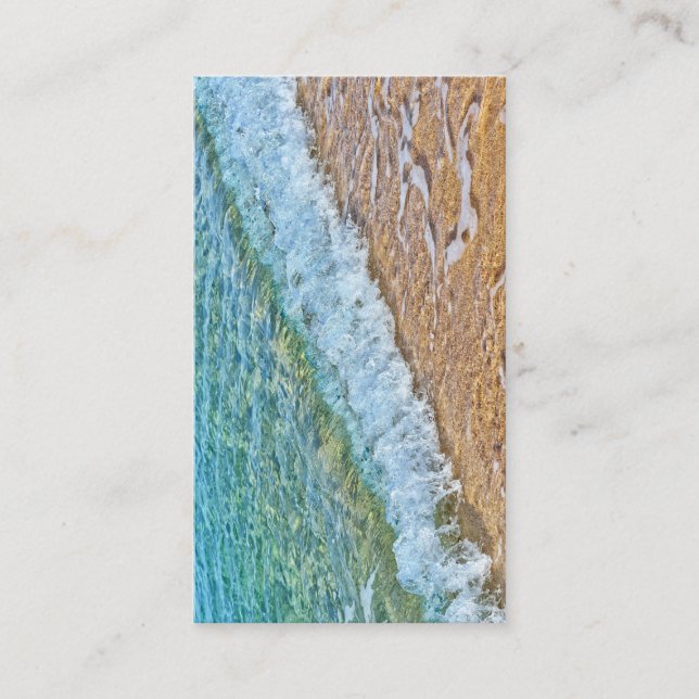Turquoise water of the sea business card (Front)