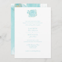Turquoise Watercolor Invitation