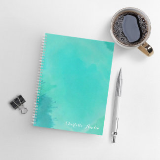 Turquoise Watercolor Notebook