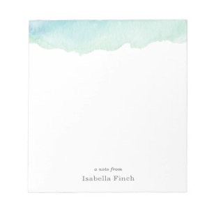 Turquoise Watercolor Notepad