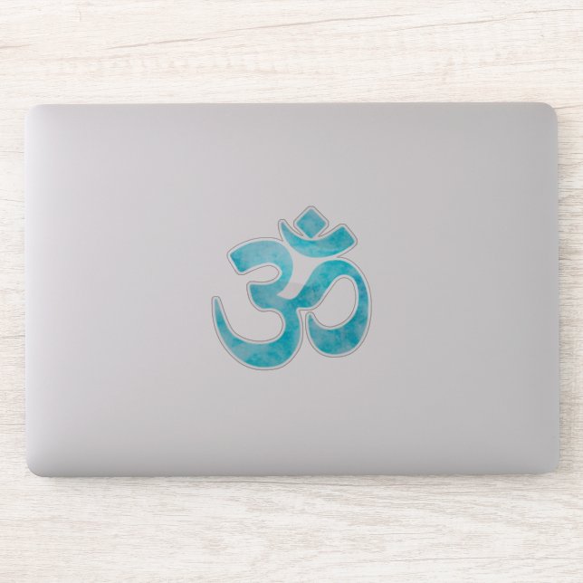 Turquoise Watercolor Om Symbol (Computer)