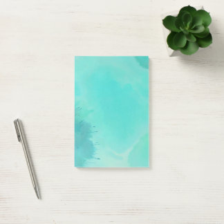 Turquoise Watercolor Post-it Notes