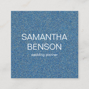 Turquoise Watercolor Wedding Planner Square Business Card