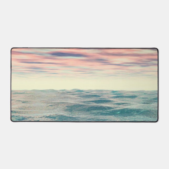 Turquoise Waves Desk Mat (Front)