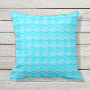 Turquoise Wavy Cushion