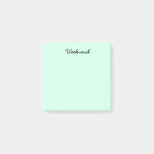 Turquoise Week-end Post-it Notes