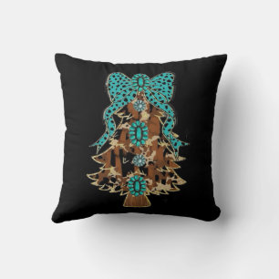 Turquoise western Christmas shirt Cushion