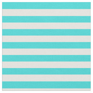 Turquoise & White Striped Fabric