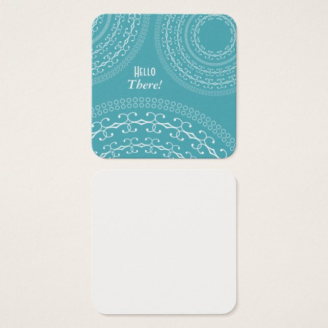 Turquoise & White Surprise Personal Notes (Front & Back)