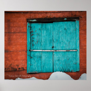 Turquoise Window Poster