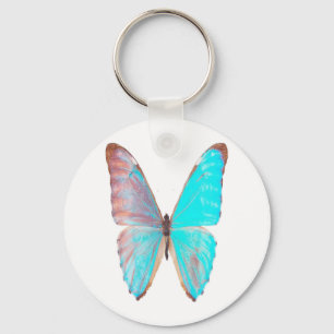 Turquoise-wings, butterfly keychain