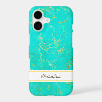 Turquoise With Gold Veins Stone Pattern and Name