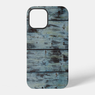 Turquoise Wood Design vintage Shabby Chic gift iPhone 12 Case