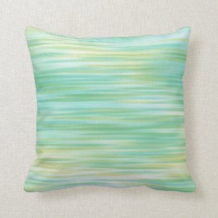 Turquoise Yellow Abstract Cushion