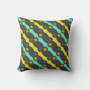 Turquoise Yellow Cushion