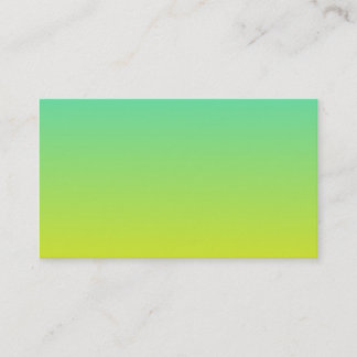 Turquoise Yellow Ombre Business Card