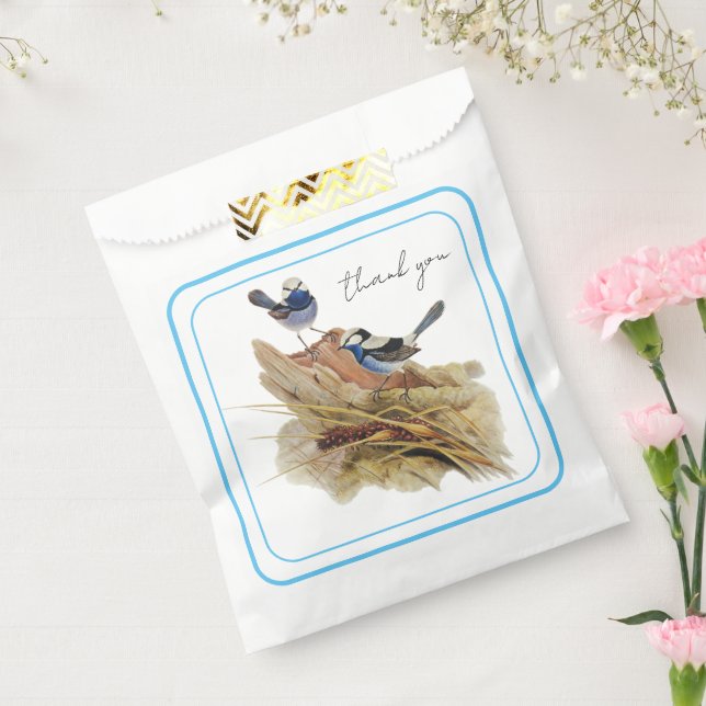 Turquoisine Superb Warbler, Thank you Favour Bag (Sealed)